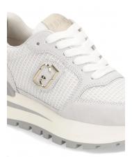 LIUJO AMAZING 25 Sneakers aus Wildleder und Mesh gebrochenes Wei&szlig;/Hellgold - Damenschuhe - 5