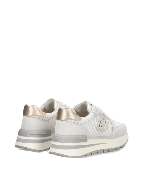 AMAZING 25 Sneakers aus Wildleder und Mesh gebrochenes Weiß/Hellgold - Damenschuhe