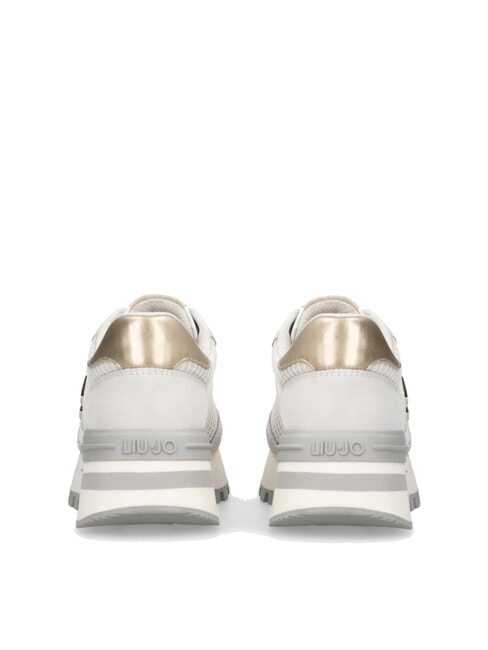 AMAZING 25 Sneakers aus Wildleder und Mesh gebrochenes Weiß/Hellgold - Damenschuhe