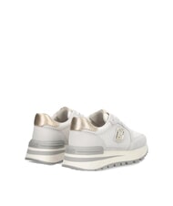 LIUJO AMAZING 25 Sneakers aus Wildleder und Mesh gebrochenes Wei&szlig;/Hellgold - Damenschuhe - 6