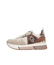 LIUJO MAXI WONDER 01 Plateau-Sneaker mit Python-Details Seil/Schokolade - Damenschuhe - 2