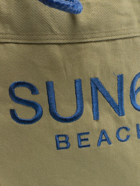 CABARDINE Strandtasche aus Baumwolle dunkles Militär - Damentaschen