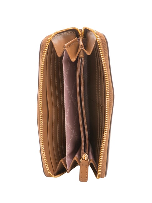 CALIWEN Große Geldbörse mit Rundum-Reißverschluss Wildleder- - Brieftaschen Damen