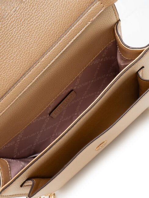 CALIWEN Kleine Umhängetasche mit Überschlag Hell Gold - Damentaschen