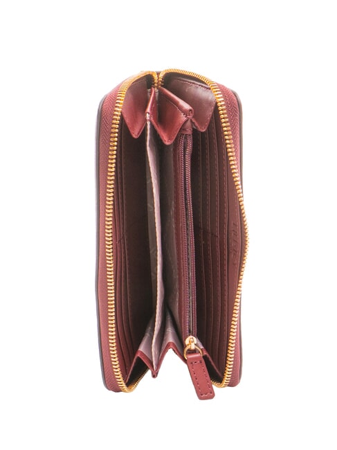 CALIWEN Gro&szlig;e Geldb&ouml;rse mit Rundum-Rei&szlig;verschluss Rotwein - Brieftaschen Damen
