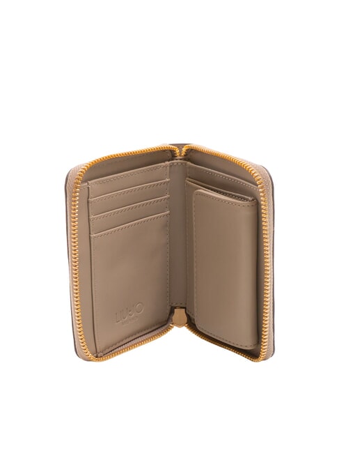 CALIWEN Mittelgroße Brieftasche mit Rundum-Reißverschluss Wüstentaupe - Brieftaschen Damen