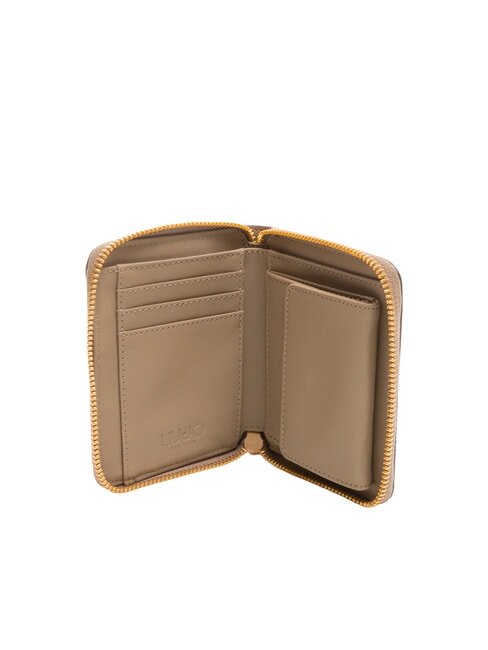 CALIWEN Mittelgroße Brieftasche mit Rundum-Reißverschluss Wüstentaupe - Brieftaschen Damen