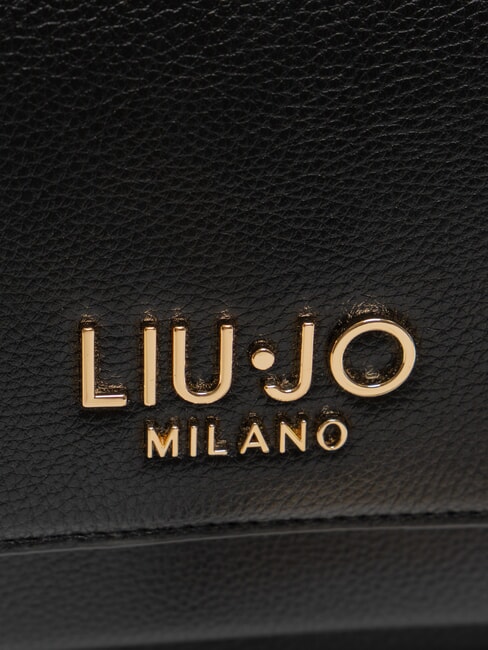 CALIWEN Kleine Umhängetasche mit Überschlag SCHWARZ - Damentaschen