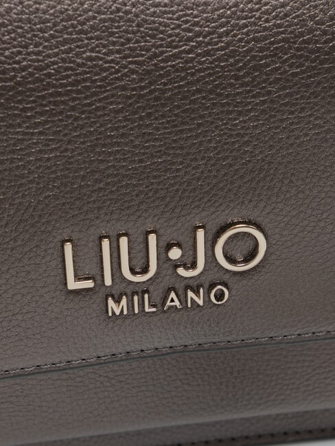 CALIWEN Kleine Umhängetasche mit Überschlag Anthrazit met. - Damentaschen