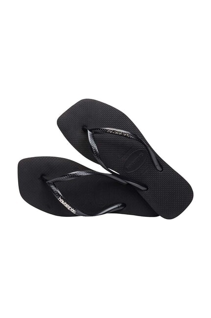 SQUARE LOGO Flip-Flops schwarz/silber - Damenschuhe