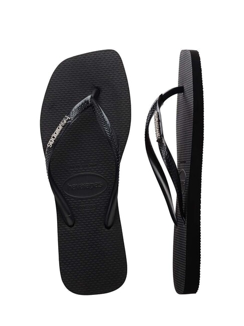 SQUARE LOGO Flip-Flops schwarz/silber - Damenschuhe