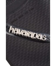 HAVAIANAS SQUARE LOGO Flip-Flops schwarz/silber - Damenschuhe - 4