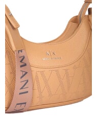ARMANI EXCHANGE WAVE Mittelgroße perforierte Umhängetasche Kamelrosa - Damentaschen - 4
