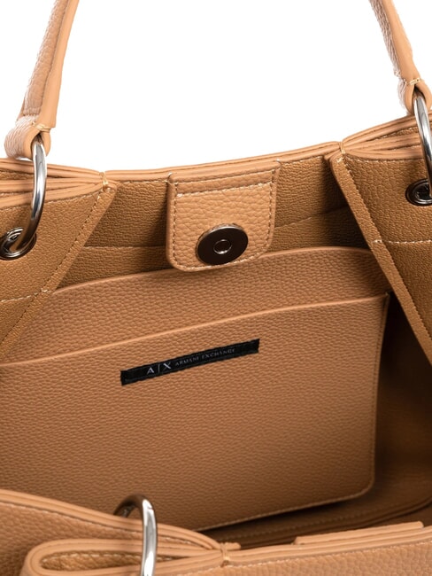 WAVE Große perforierte Handtasche Kamelrosa - Damentaschen