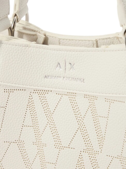 WAVE Mittelgroße perforierte Tasche mit Schultergurt strahlend weiß - Damentaschen