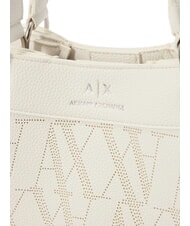 ARMANI EXCHANGE WAVE Mittelgroße perforierte Tasche mit Schultergurt strahlend weiß - Damentaschen - 3