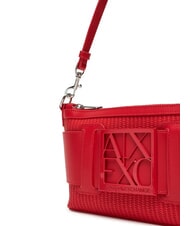 ARMANI EXCHANGE SUSIE STRAW Umhängetasche mit Logo Rot - Damentaschen - 3