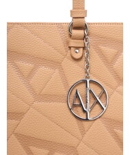 ARMANI EXCHANGE GYNGER Umhängetasche mit Allover-Logo-Print Kamelrose/Kamelrose - Damentaschen - 3