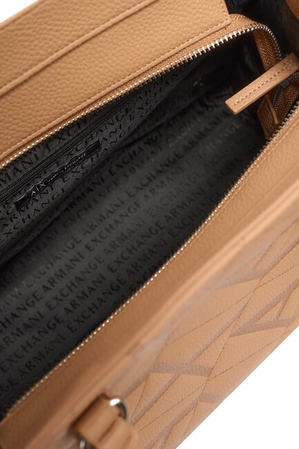 GYNGER Umhängetasche mit Allover-Logo-Print Kamelrose/Kamelrose - Damentaschen