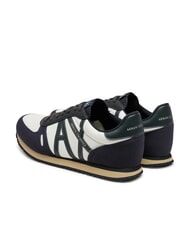 ARMANI EXCHANGE RIO Niedrige Turnschuhe d.navy+j.set+off.wht - Herrenschuhe - 5