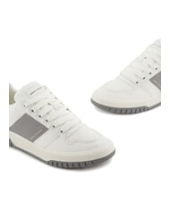 ARMANI EXCHANGE A|X Sneaker mit kontrastierendem Seitenband gebrochenes Weiß + neutrales Grau - Herrenschuhe - 4
