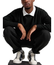 ARMANI EXCHANGE A|X Sneaker mit kontrastierenden Einsätzen Off White + Jet Set - Herrenschuhe - 7