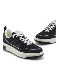 ARMANI EXCHANGE A|X Sneaker mit Mesh-Einsätzen und Logo Dunkelblau + Cremeweiß - Herrenschuhe - 4