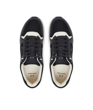 ARMANI EXCHANGE A|X Sneaker mit seitlichem Logo Dunkelblau + Cremeweiß - Herrenschuhe - 3