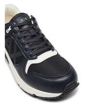 ARMANI EXCHANGE A|X Sneaker mit seitlichem Logo Dunkelblau + Cremeweiß - Herrenschuhe - 5