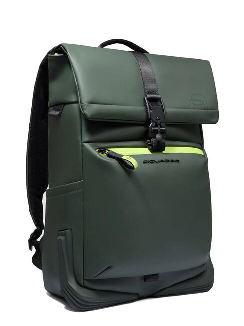 CORNER SPECIALE GOMMATO Rolltop-Laptop-Rucksack GRÜN - PC-Rucksäcke