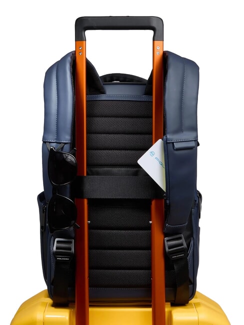 CORNER SPECIALE GOMMATO  14" Laptop-Rucksack, erweiterbar Blau - PC-Rucksäcke