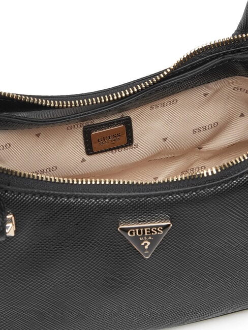 ROSALBA Schultertasche mit Saffiano-Print SCHWARZ - Damentaschen