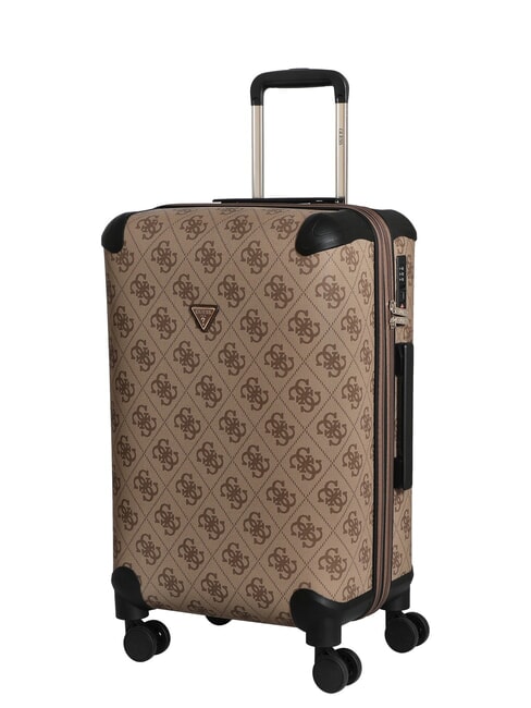 BERTA 22 Mittlerer Trolley Latte-Logo / braun - Harte Trolleys