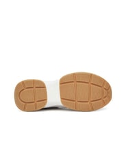 GUESS HAPYY3 Sneaker mit Pfingstrosen-Logoeins&auml;tzen Weiss-braun - Damenschuhe - 6