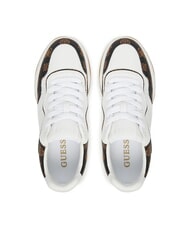 GUESS HAPYY3 Sneaker mit Pfingstrosen-Logoeinsätzen Weiss-braun - Damenschuhe - 5