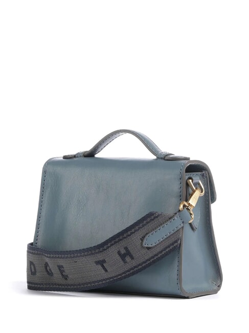 IRENE  Mini-Umhängetasche aus Leder Himmelblau mit Gold abb - Damentaschen