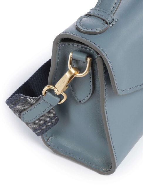 IRENE  Mini-Umhängetasche aus Leder Himmelblau mit Gold abb - Damentaschen