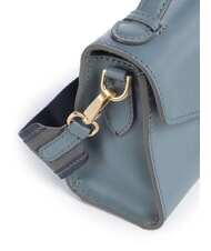 THE BRIDGE IRENE  Mini-Umhängetasche aus Leder Himmelblau mit Gold abb - Damentaschen - 3