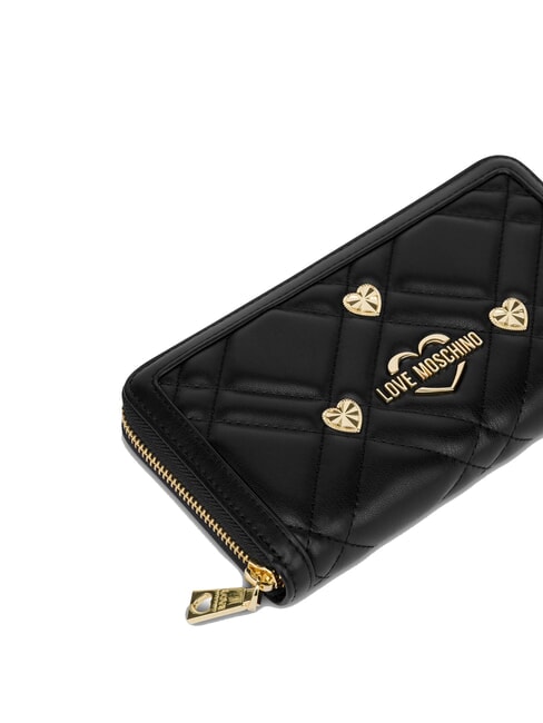 SWEET STUDS Große Geldbörse mit Rundum-Reißverschluss Schwarz - Brieftaschen Damen