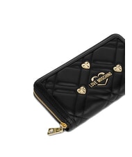 LOVE MOSCHINO SWEET STUDS Große Geldbörse mit Rundum-Reißverschluss Schwarz - Brieftaschen Damen - 3