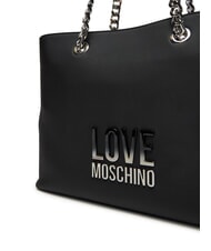LOVE MOSCHINO PRISM Einkaufstasche mit Kettengriffen Schwarz Schwarz - Damentaschen - 3