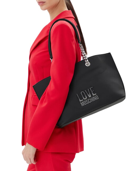 PRISM Einkaufstasche mit Kettengriffen Schwarz Schwarz - Damentaschen