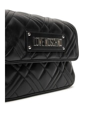 LOVE MOSCHINO QUILTED S Mini-Umhängetasche Schwarz Schwarz - Damentaschen - 4