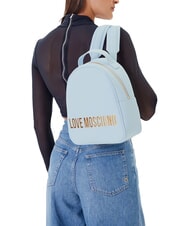 LOVE MOSCHINO LETTERING Rucksack Hellblau - Damentaschen - 6