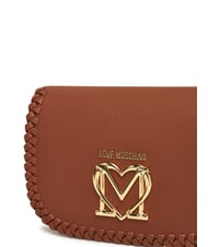 LOVE MOSCHINO BRAIDED Umhängetasche mit Überschlag Kamel - Damentaschen - 4