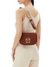 LOVE MOSCHINO BRAIDED Umhängetasche mit Überschlag Kamel - Damentaschen - 6