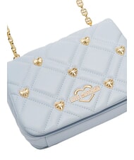 LOVE MOSCHINO SWEET STUDS Mini-Umh&auml;ngetasche mit Nieten Hellblau - Damentaschen - 4