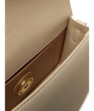 LOVE MOSCHINO BRAIDED Umhängetasche mit Überschlag Elfenbein - Damentaschen - 5