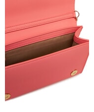 LOVE MOSCHINO BOLD LOGO Tasche mit Klappe und Kettenschultergurt Koralle - Damentaschen - 4