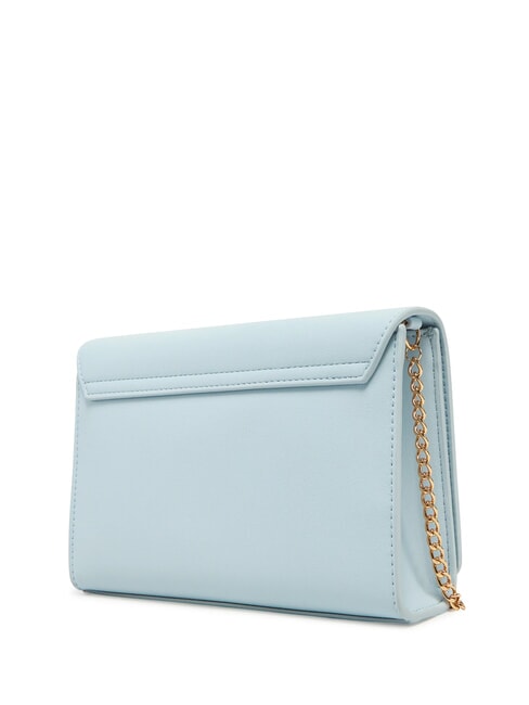 BOLD LOGO Tasche mit Klappe und Kettenschultergurt Hellblau - Damentaschen